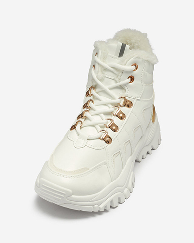 Bílé sněhule z ekokůže Vetorr- Obuv