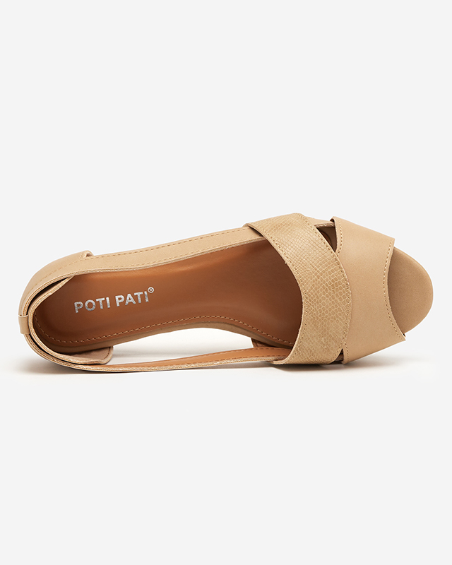 Béžové dámské sandály Weronida - Obuv