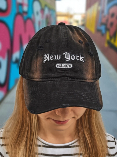 Royalfashion Кепка з козирком New York 1976 з потертостями