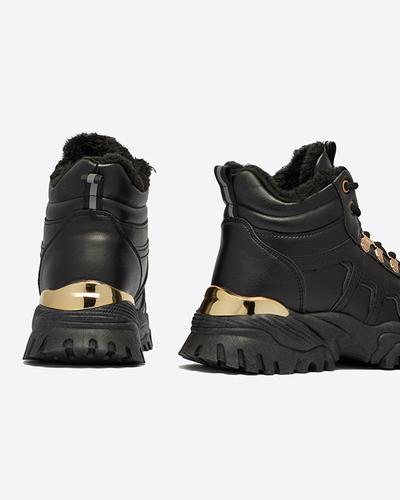 Чорні черевики з екошкіри Vetorr- Взуття