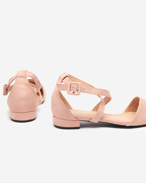 Жіночі туфлі на плоскому каблуці рожевого кольору Qiumi - Взуття