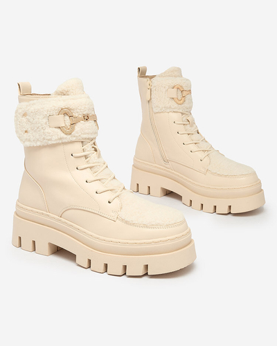 Royalfashion Жіночі черевики з овчиною Faeltone