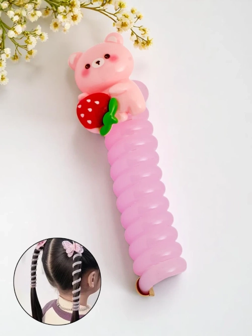 Royalfashion Резинка для волосся у вигляді пружинки з ведмедиком Teddy Twist