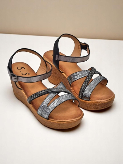 Royalfashion Жіночі сандалі на платформі з кристалами та блискітками Eclat