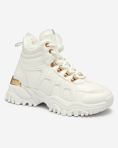 Bílé sněhule z ekokůže Vetorr- Obuv