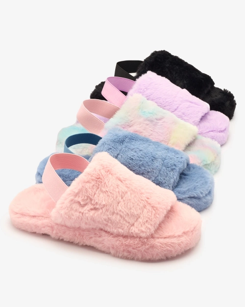 Жіночі хутряні капці Royalfashion чорні Nabres