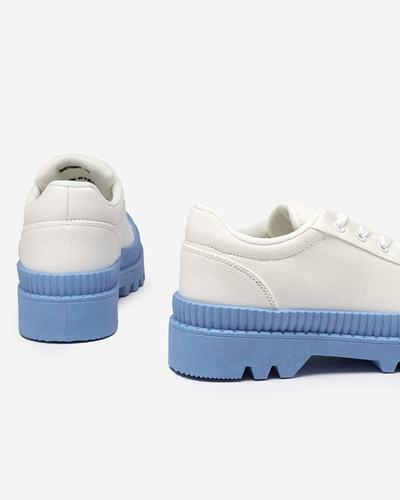 OUTLET Dámské bílé tenisky s modrou podrážkou Comp - Footwear
