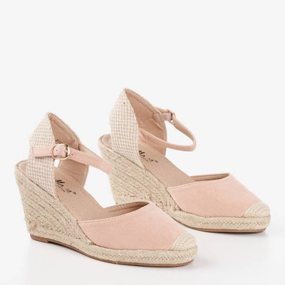 Práškové klínové sandály a'la espadrilles Tidem - obuv