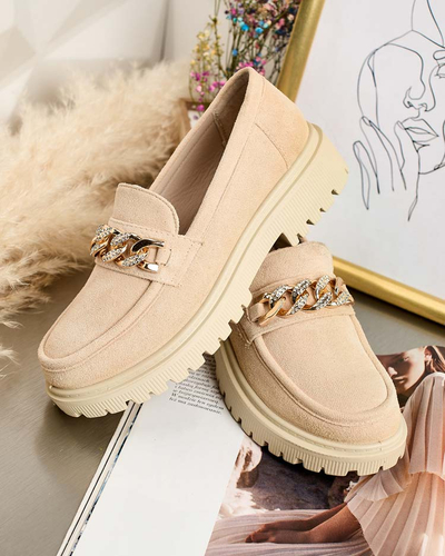 Royalfashion Жіночі мокасини з еко замші з орнаментом Lehels