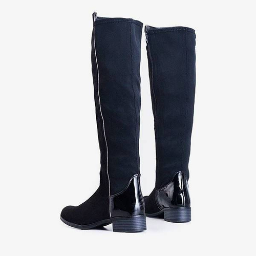 OUTLET Чорні черевики на колінах на плоских підборах від Gaglioli - Взуття