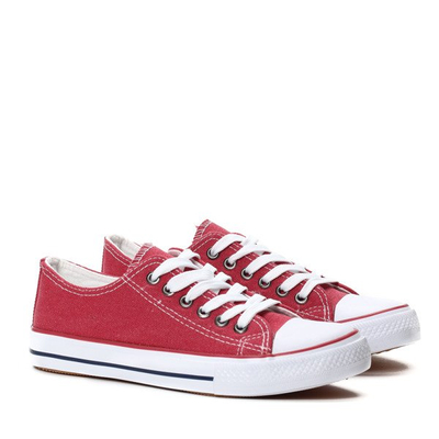 Czerwone klasyczne trampki Desiree- Obuwie