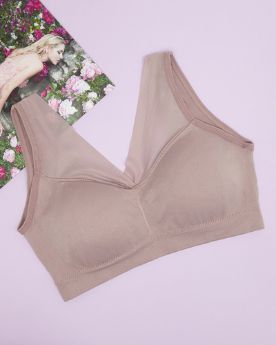 Fialová dámská sportovní podprsenka se širokými ramínky – spodní prádlo