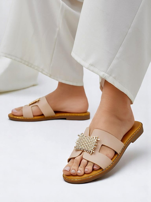 Royalfashion Жіночі декоративні шльопанці з орнаментом Crattes