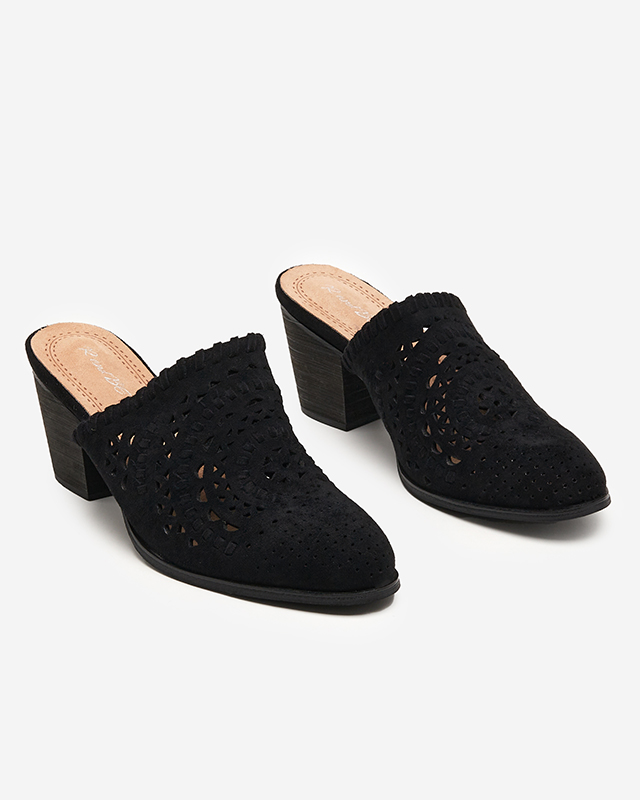 Černé dámské boty na vysokém podpatku Aqarion - Obuv