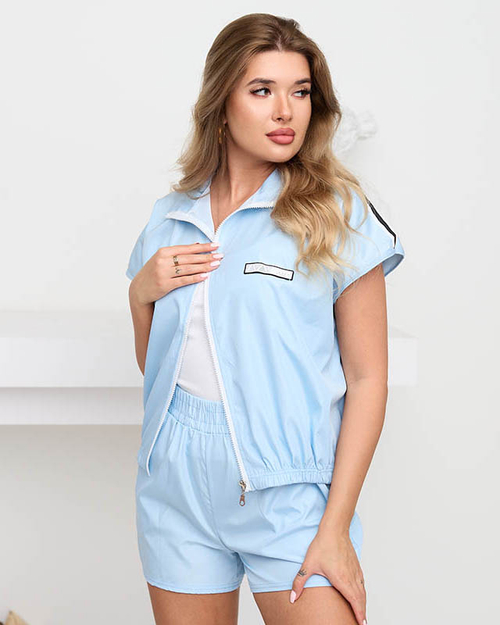 Жіночий синій спортивний спортивний костюм на блискавці - Одяг