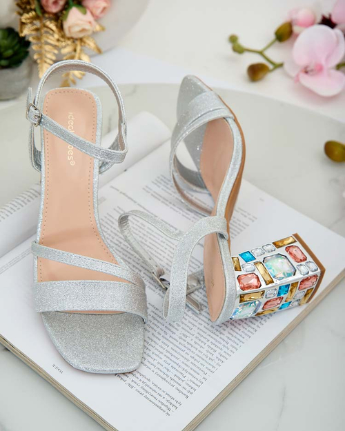 Жіночі босоніжки Royalfashion Solepte Crystal Post Sandals