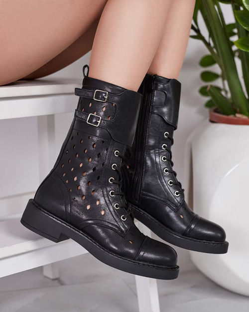 Royalfashion Жіночі ажурні черевики на шнурівці Belsel