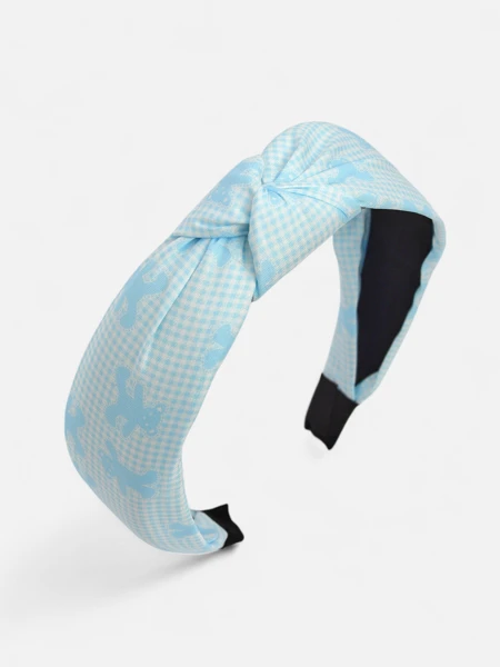 Royalfashion Čelenka do vlasů s copánkovým vzorem, kostkou a medvídky