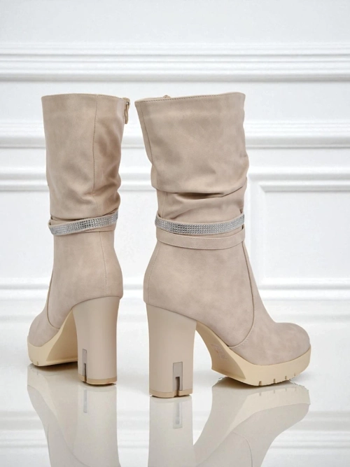 Матові жіночі ботильйони на підборах Ashen Bloom