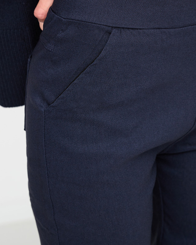 Темно-сині жіночі утеплені лосини PLUS SIZE - Одяг