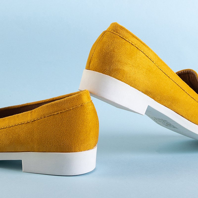 Жовті жіночі лофери з бахромою Atrugiel