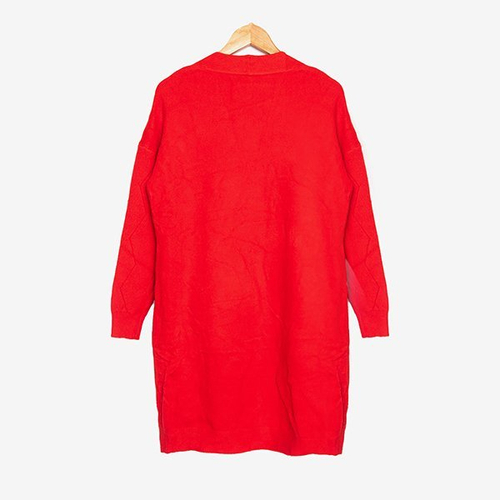 Жіночий светр з червоним кардиганом - Одяг