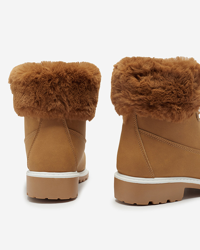 Klasické dámské sněhule v barvě camel Tauna - Obuv