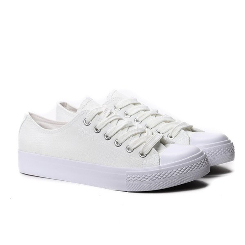 Białe klasyczne trampki Jayleen- Obuwie