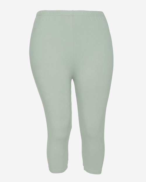 Жіночі зелені легінси 3/4 PLUS SIZE - Одяг