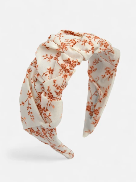 Royalfashion Пов'язка для волосся зі зморщуванням і принтом