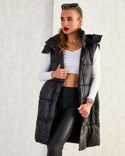 Royalfashion Dlouhá dámská vesta s prošíváním