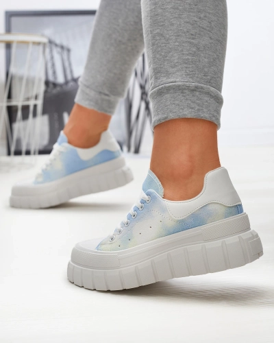 Modré dámské tenisky s potiskem Lonoll- Obuv