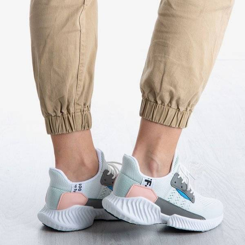 Біле спортивне взуття з різнокольоровими вставками Roviane - Взуття 1