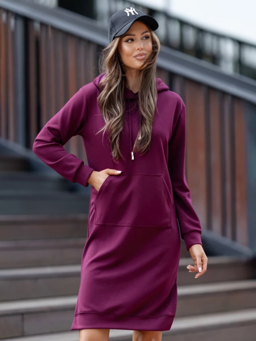 Royalfashion Віскозна сукня з капюшоном у спортивному стилі