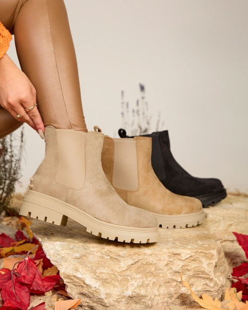 Royalfashion Бежеві жіночі утеплені черевики Comfy Walk