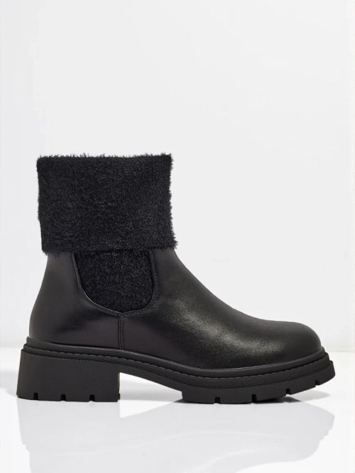 Ботильйони жіночі еко шкіряні з хутром Kesy