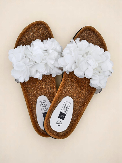 Royalfashion Dámské žabky s kytičkami Flora Soft