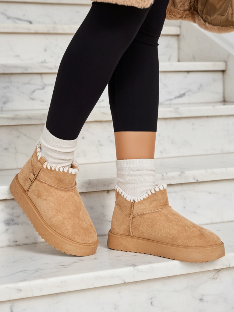 Royalfashion Krátké sněhové boty pro ženy ve stylu sněžných bot Ewioz