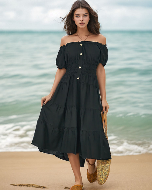 Royalfashion Жіноча сукня а-ля іспанська до коліна