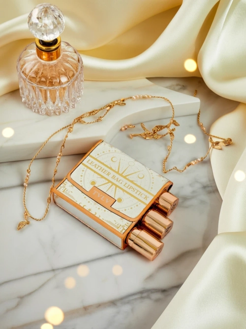 Aphrodite Aurora Luxe — Елегантний Шкіряний Футляр з Тріо Помад 2,5/10ml Amalfi