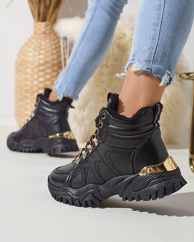 Černé sněhule z ekokůže Vetorr- Obuv