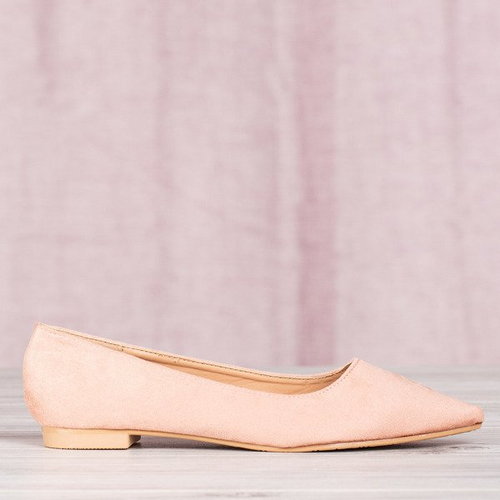 Рожеві балетки з завуженим носком Revissela - Взуття