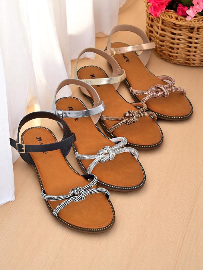 Royalfashion Dámské sandály s ozdobnými цирконии Bella Shine