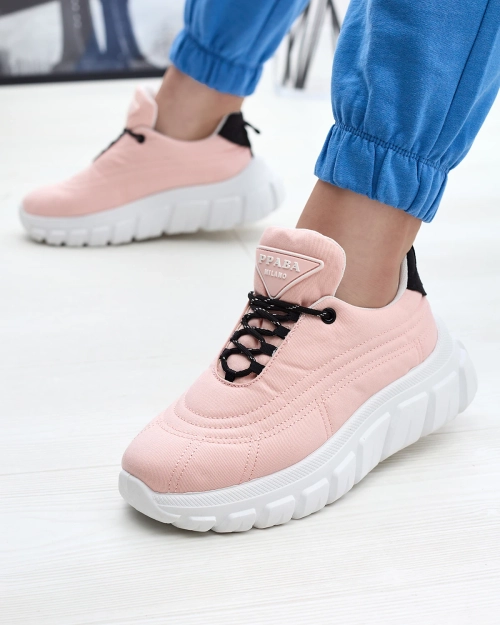 Світло-рожеві жіночі тканинні спортивні кросівки Riotay- Footwear