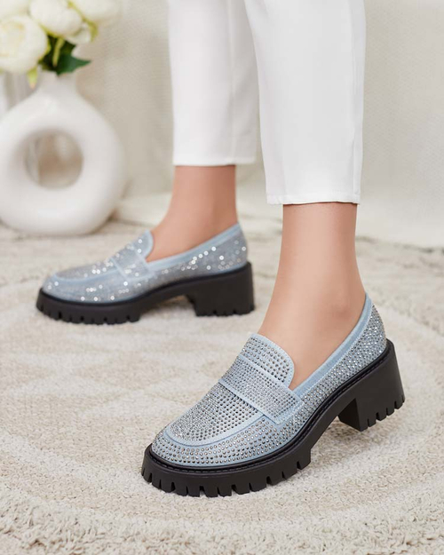 Royalfashion Жіночі мокасини з цирконами Epolls