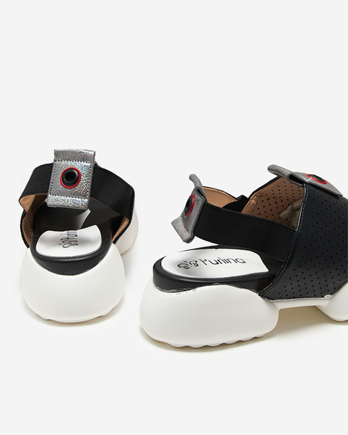 Чорні жіночі сандалі з екошкіри Pueshi - взуття