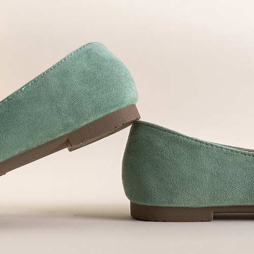 Зелені жіночі лофери з бахромою Morisa