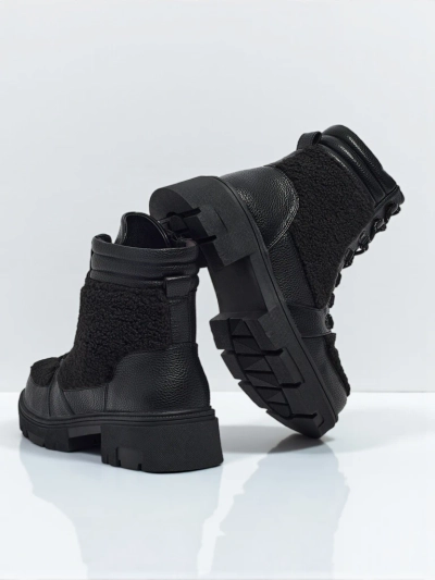 Жіночі ботильйони-робочі черевики з хутром Ardella