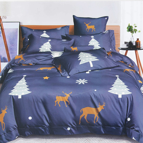 Постільна білизна з різдвяним принтом 160х200, набір з 3 частин