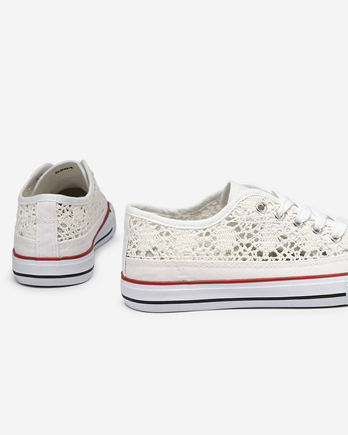 Білі жіночі ажурні кеди Tareni